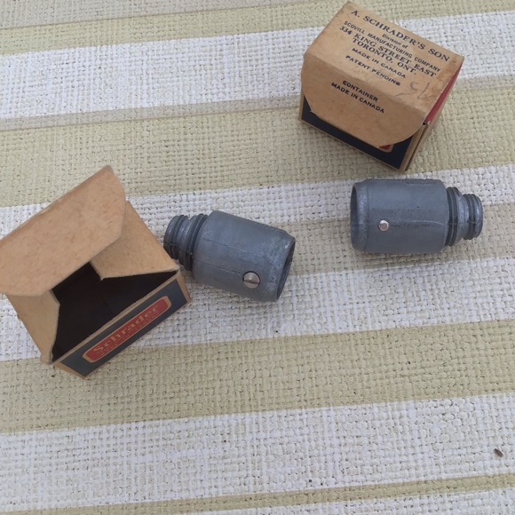 Schrader vintage nos car parts in original boxes man cave garage decor display - Picture 2 of 8